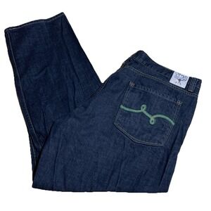 LR Geans Jeans Mens 42x31 Black Denim Dark Wash Boot Jeans 31 Inseam